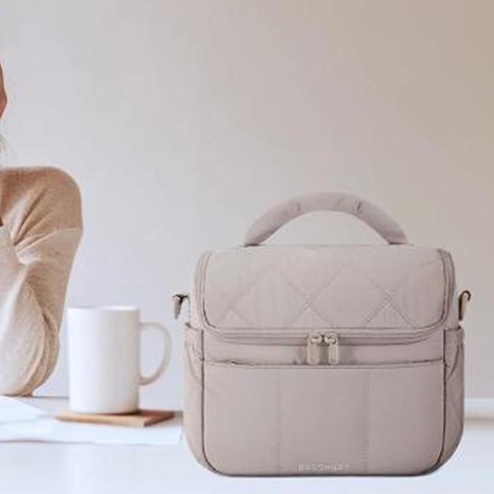 Isolierte tragbare Crossbody-Lunchtasche für Damen, auslaufsichere Lunch-Aufbewahrungsbox, wiederverwendbare Lebensmittel-Thermosbox für Arbeit, Picknick, Reisen