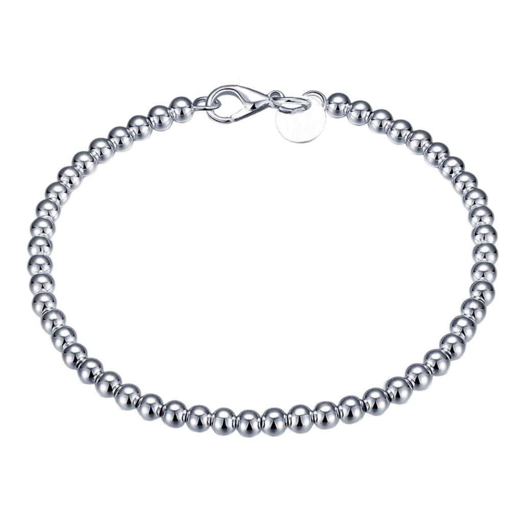 Silver Plated 4M Hollow Bead Bracelet - European & American Style Korean Fashion Bracelet
