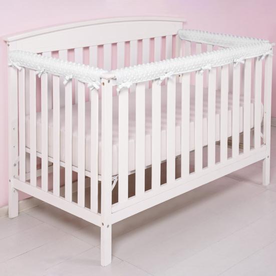 3 Pcs/Set Crib Bumpers Bite-resistant Soft Anti-Collision Guardrail Cover Corner Edge Protector