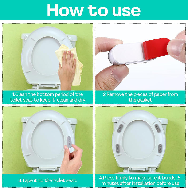 4Pcs/set Toilet Seat Bumper Bidet Seat Bumpers With Strong Buffer And Adhesive Function For Bidet Attachment Bathroom Accessories