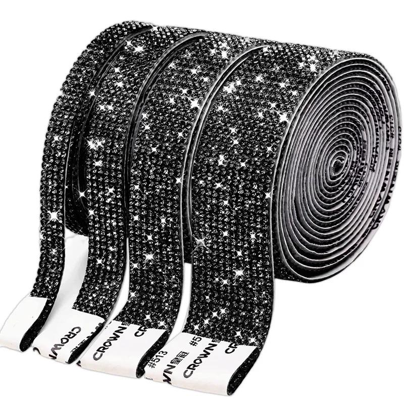 1 yard samolepicí kamínková nálepka Křišťálová diamantová stuha DIY kamínková stuha na oblečení boty auto telefon domácí dekoraci