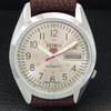 VINTAGE REFURBISHED SEIKO 5 AUTOMATIC JAPAN MENS SILVER DIAL WATCH a708575-1