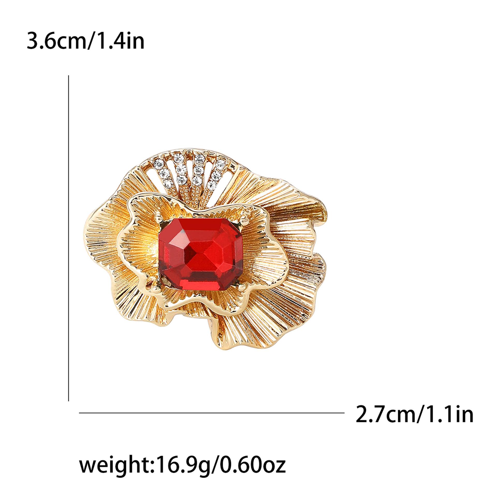

Модная универсальная брошь в виде цветка из сплава со стразами, изысканная женская одежда, брошь-украшение