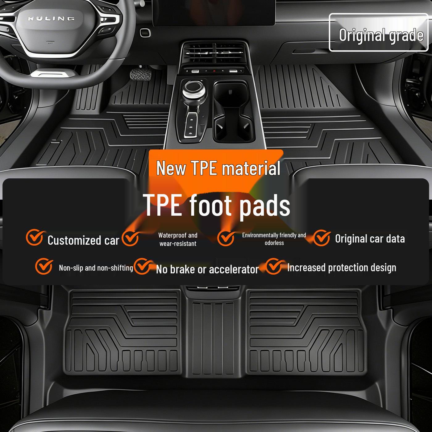 Custom Wuling Xingguang TPE Floor Mats: Full Coverage Interior Car Accessories TPE Only