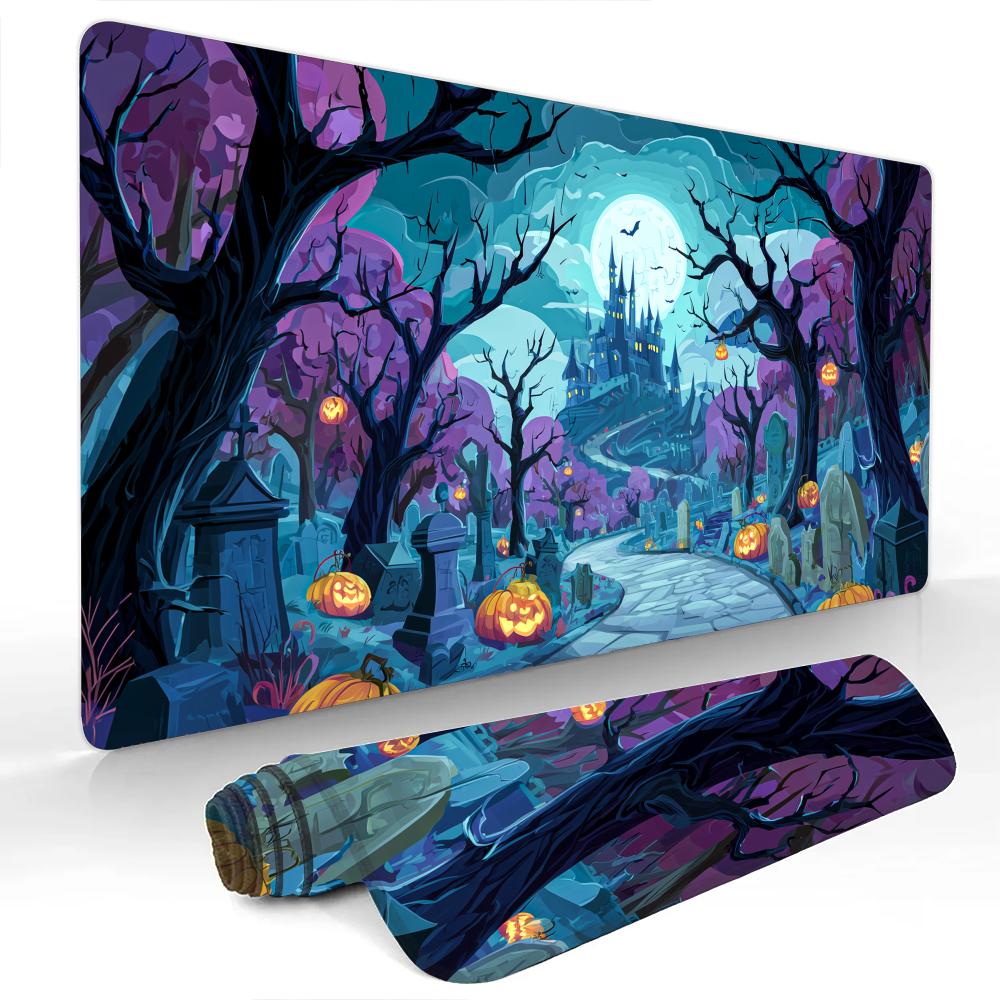 Halloween Night Mouse Pad Large Computer Office Game Table Mats Rubber Antislip Xxl Mouse Mat Hdp Long Desk Pads Extended Pad