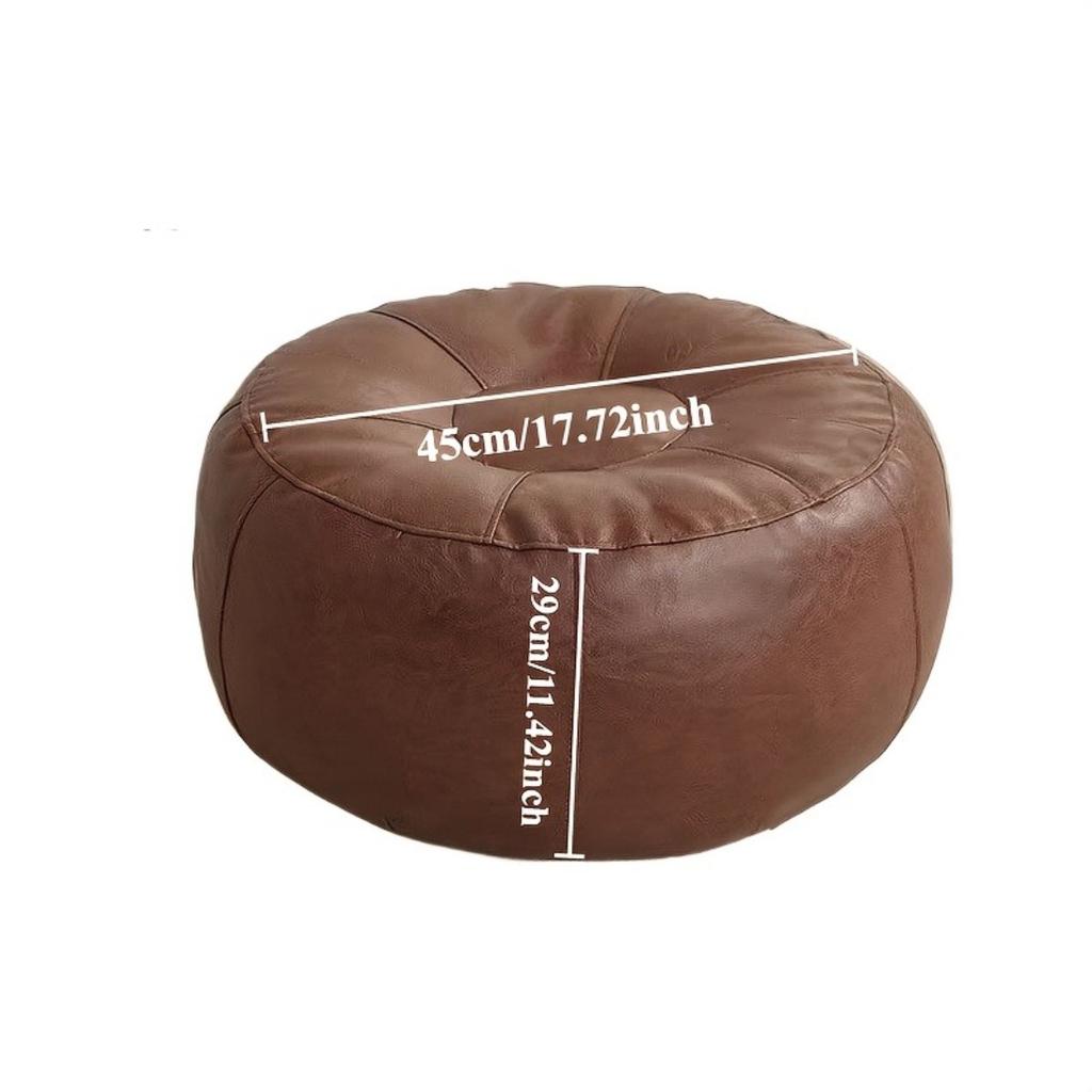 Storage-Friendly Pebble-Shaped Bean Bag Cover, Oval Pumpkin Green, Ideal for Storage
