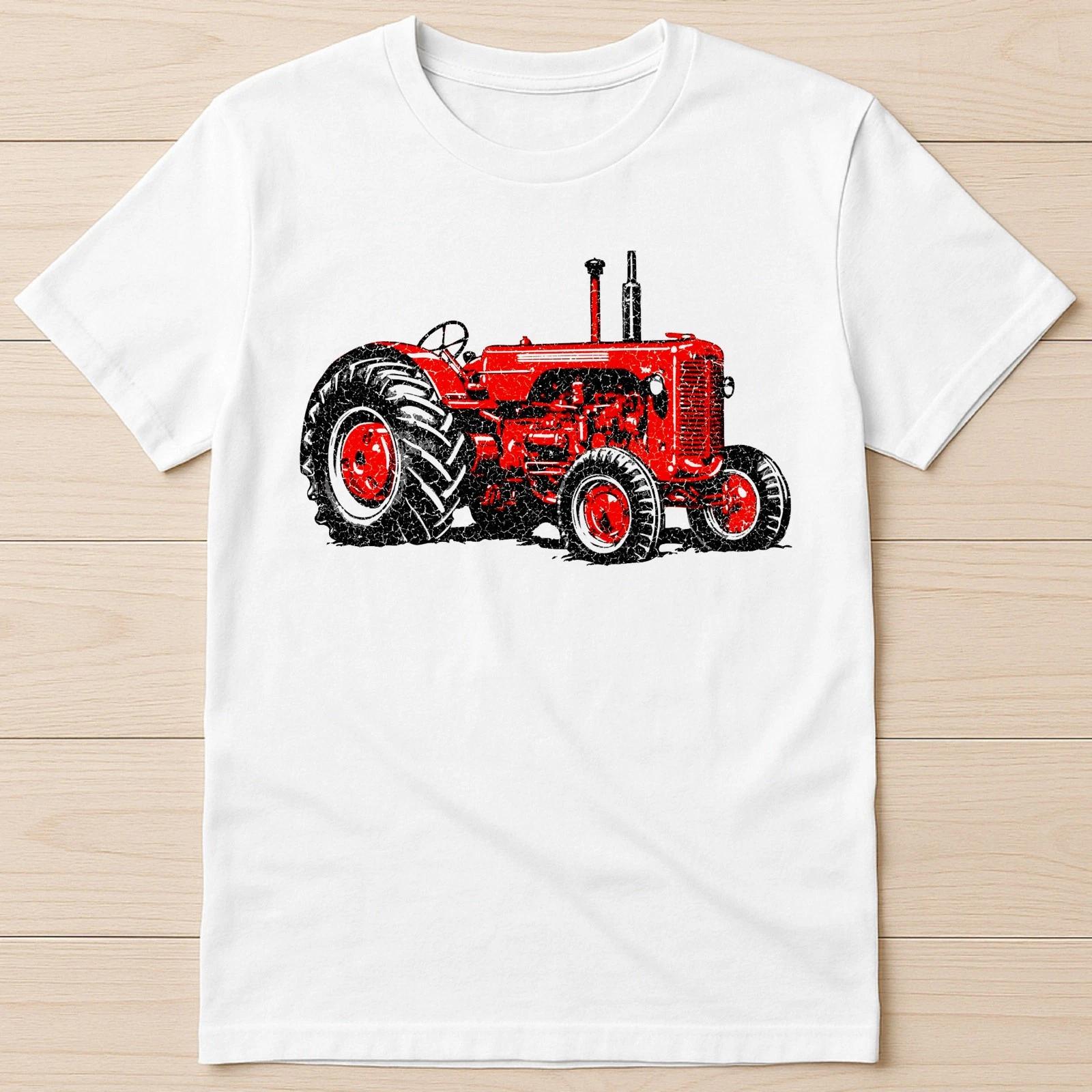Tractor Distressed Red Farm Hilarious Weird Funny Gift Tee T Shirt 790 S
