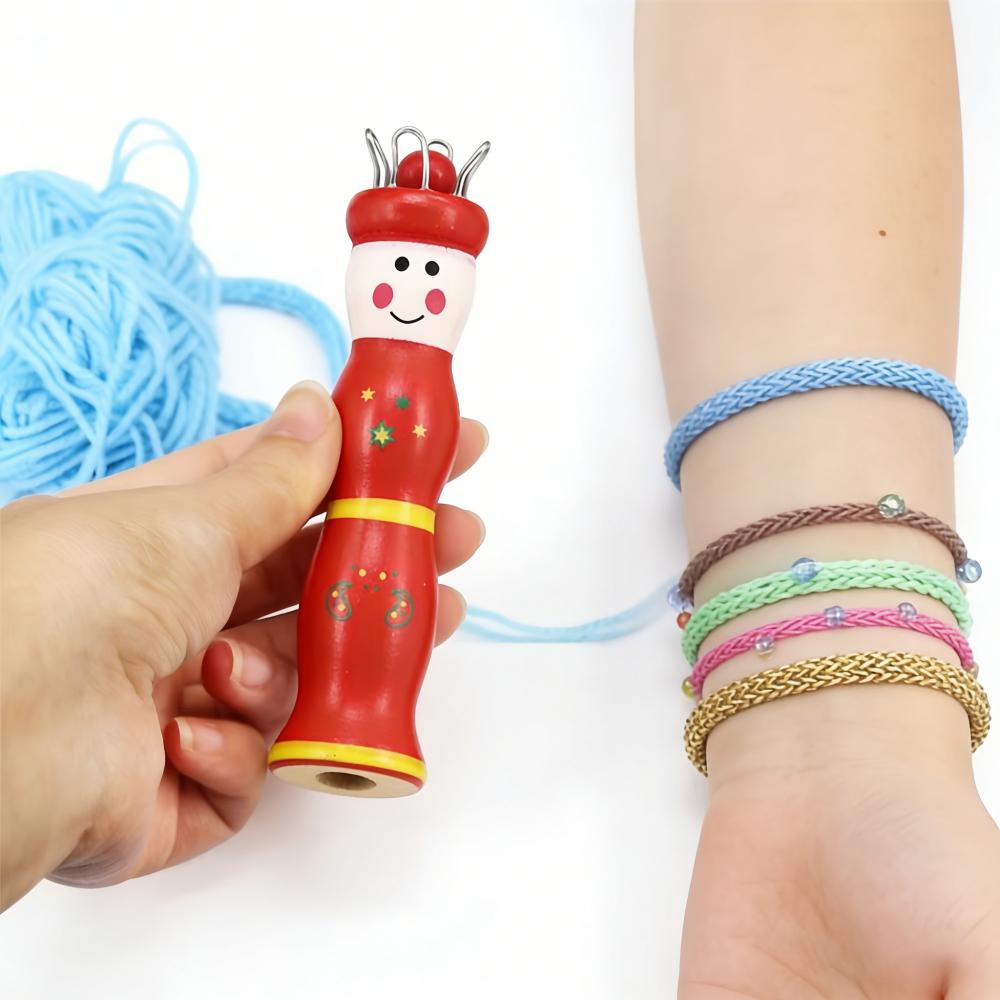 1Pc Wood Hand Knitting Doll Dolly Wool Knitter Hand Rope Braided Maker DIY Knitting Tool Home DIY Accessories