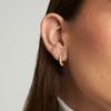 Runde Rote Goldohrringe 14mm - Glänzende Damen-Goldohrringe, Neues Modell Goldohrringe, Elegante Goldohrringe für Tagsüber oder Abendlooks