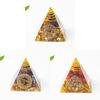 Natural Crystal Resin Pyramid Home Office Decor Gift For Mindfulness Enthusiasts