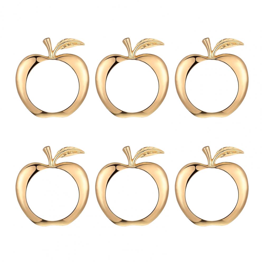 Red Apple Napkin Rings Set of 4/6 Fall Thanksgiving Napkin Holder for Wedding Party Table Decorations Thanksgiving Table Decor