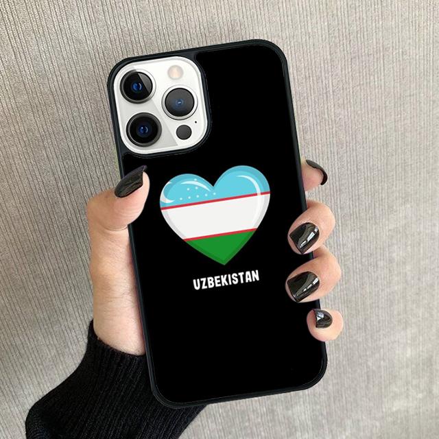 Uzbekistan Flag Phone Case For iPhone 17 Air 16 15 14 plus 12 13 Pro max Soft Bumper Shell Cover coque