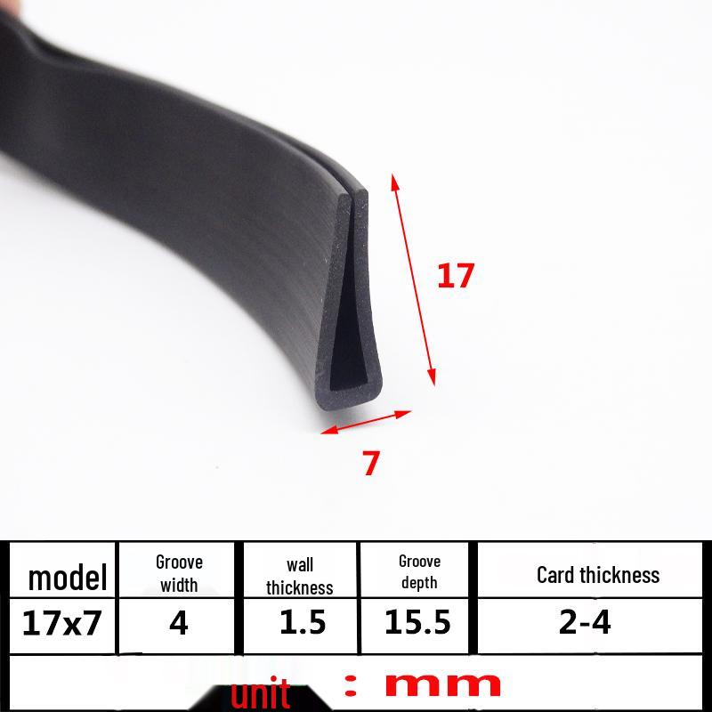 U-Shaped Rubber Anti-Collision Edge Seal Strip for Glass and Steel Plates