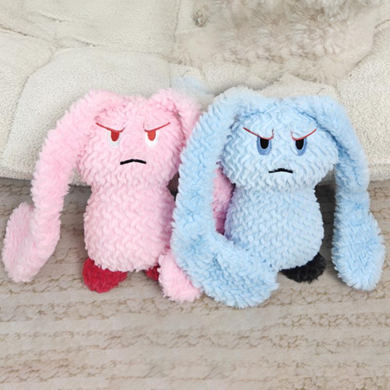 Dog Teething Toys Rabbit Design Plush Chew Sound Toy Portable Stuffed Animal Dog Plush Chewing Toy for Medium Small Puppy