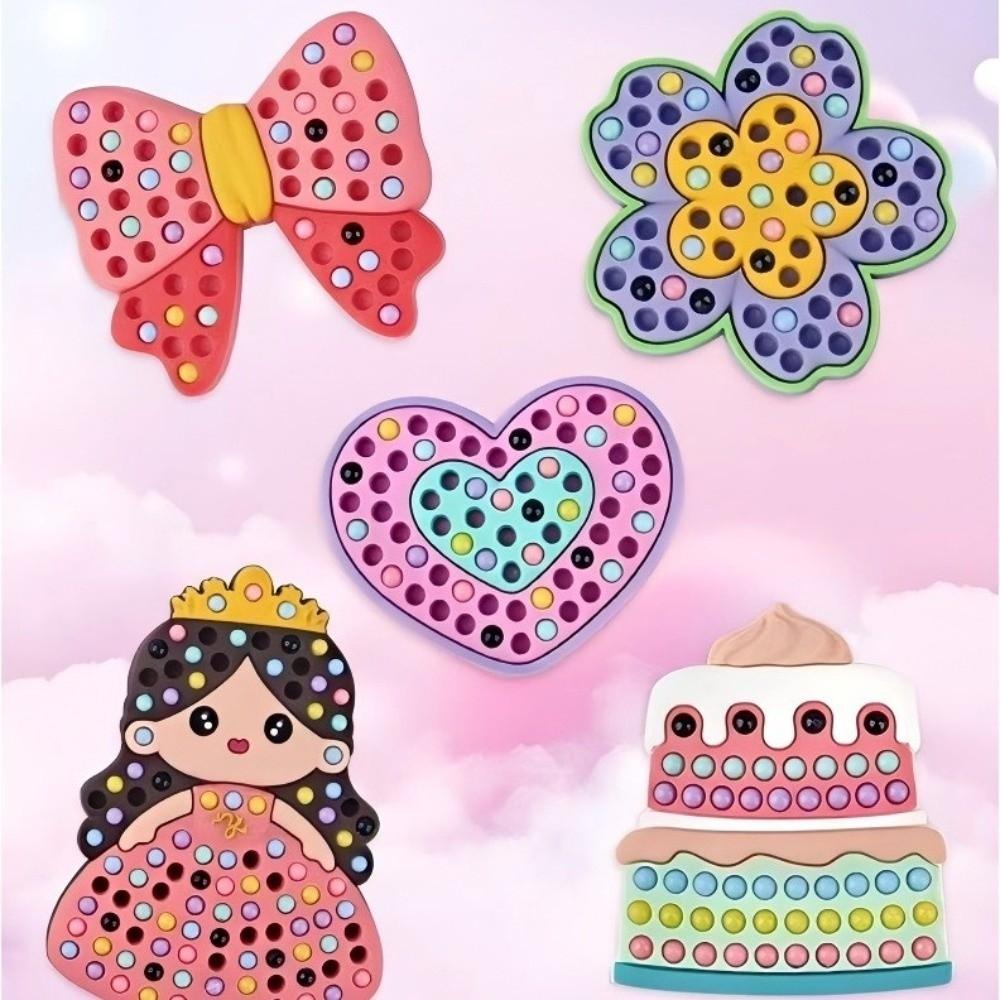 Rainbow Bow Handmade Set Beads Pen Ballpoint Pen Painting Handmade Beads Pen  For Kids