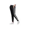 Adidas Striped Drawstring Knit Joggers Women Bottoms Black DP2377