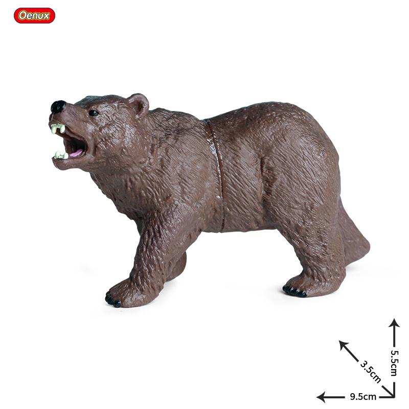 Oenux Zoo World Farm Animal Horse Cow Pig Sheep Goat Donkey Model Action Figures Lion Tiger PVC Educational Cute Kids Toy Gift