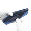 [Inden-ya] Inden Long Wallet, Large, Thin Deerskin, Cobalt Blue with White Lacquer, Kagome Pattern, 2107-cw-029, Custom Order