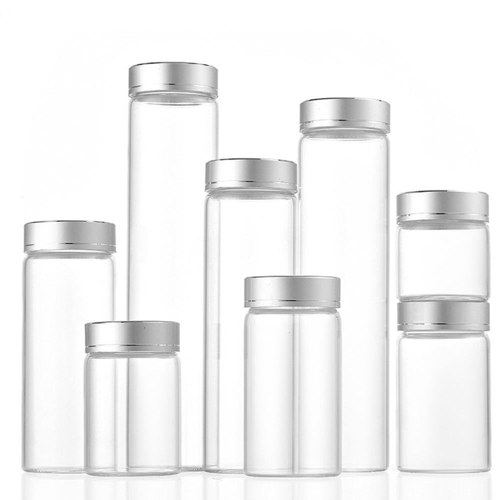 Mini Glass Sealed Jars Transparent Glass Sealed Can Durable Glass Storage Bottle