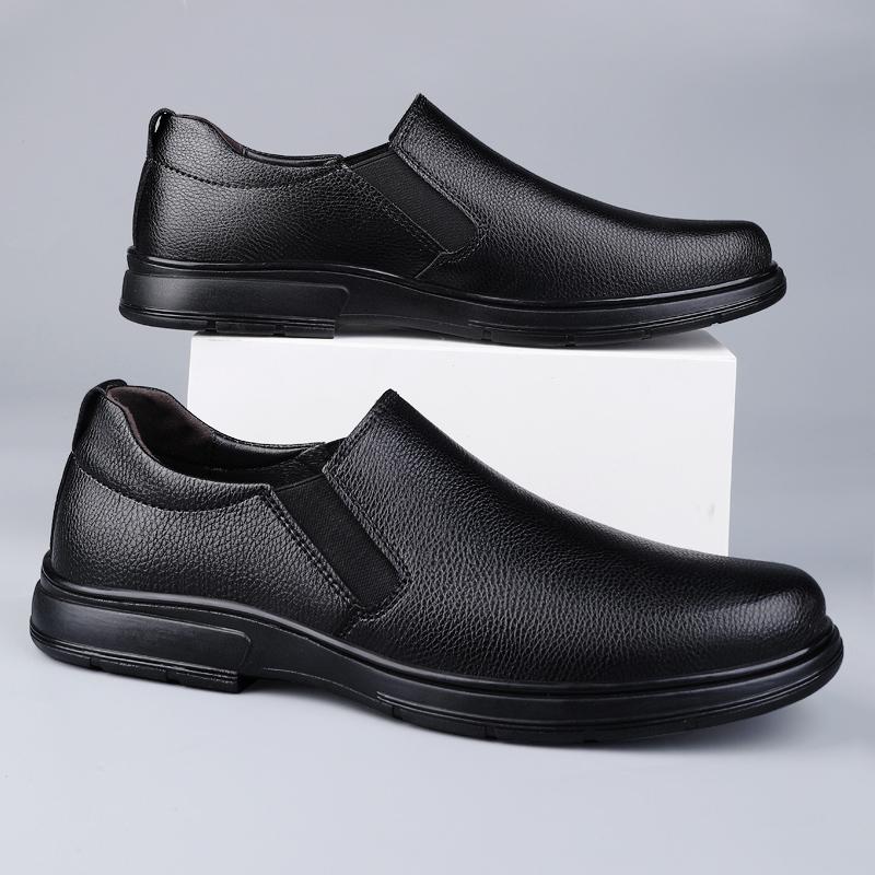 Fashion Mens Autumn Winter Casual Leather Business Shoes Male Classic Comfortable Loafers Fashion Simple Men Slip on Flat Designer Shoes