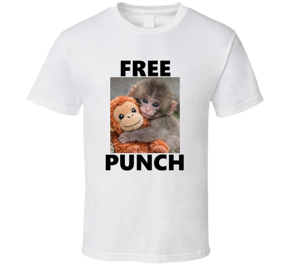 Free Punch The Monkey Tee Viral Orphan Monkeys Zoo T Shirt M