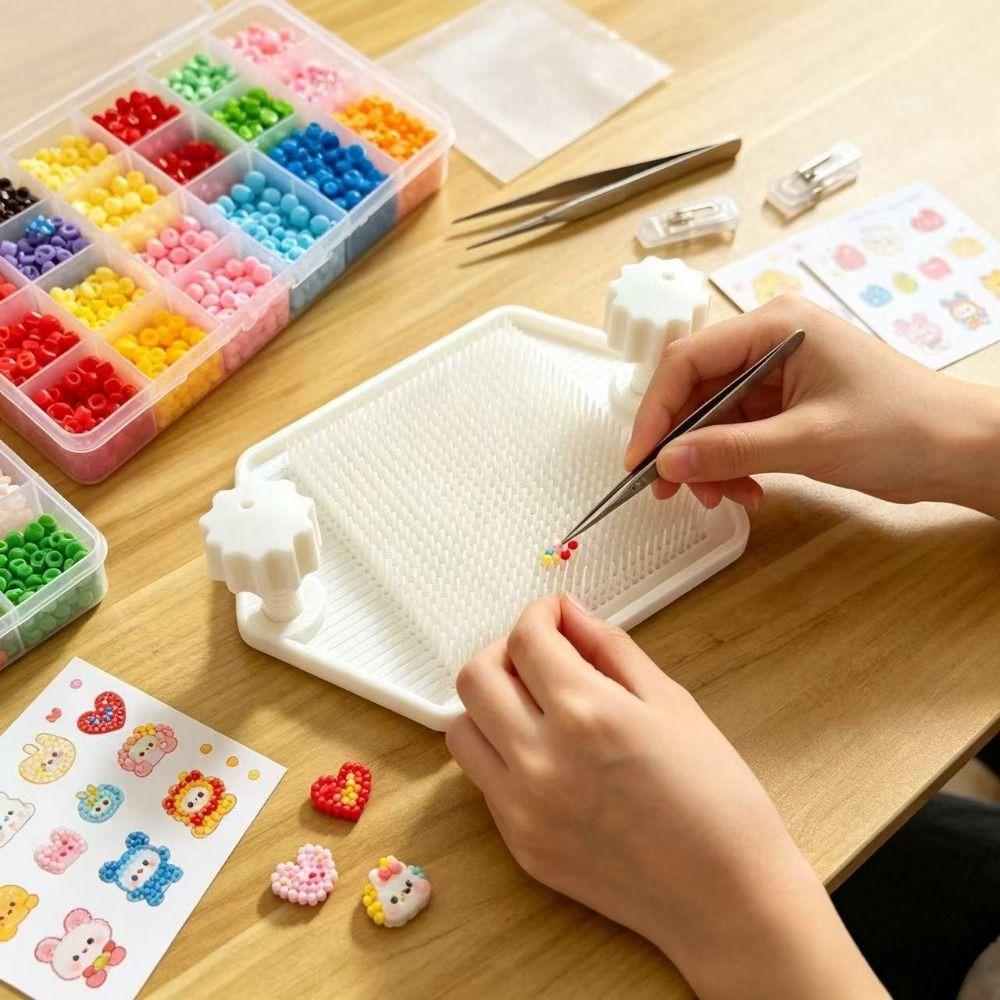 Hocheffiziente Bügelperlen Steckbrett DIY Basteln Schmelzbare Perlenplatten Bastelspielzeug Geschenk