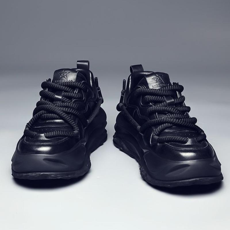 Modne Letnie Oddychające Męskie Buty Sneakersy na Platformie Marki Projektanckiej Wygodne Grube Buty do Biegania Moda Casual But Męski Plus