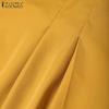 ZANZEA Lässiges Sommerkleid mit kurzen Ärmeln für Damen