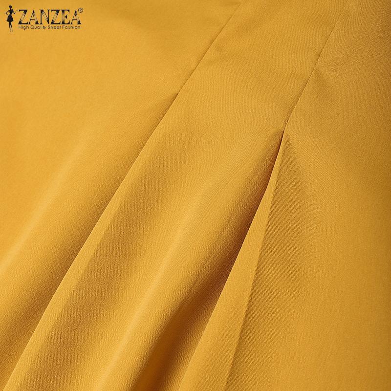 ZANZEA Lässiges Sommerkleid mit kurzen Ärmeln für Damen