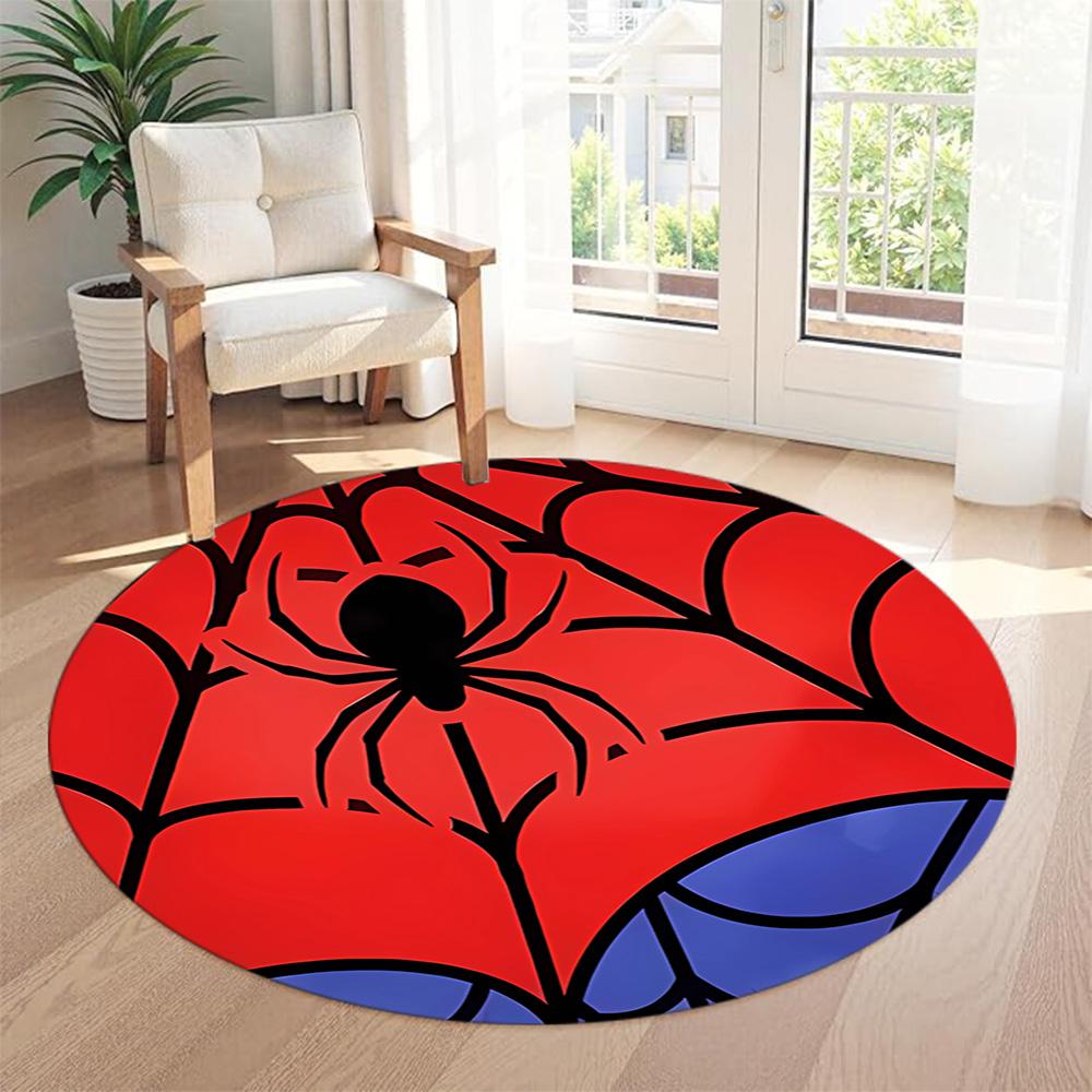 Spider Round Carpet Suitable for Outdoor Decorate room Dormitory Study room Anti-slip Round Rug Anime Office Decor Spiritual Gift