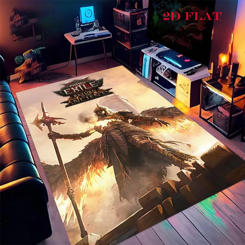 Path of Exile 2 Carpet Rug for Living Room Bedroom Home Sofa Decoration,Kids Play Nonslip Floor Mat