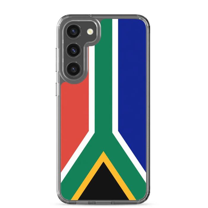 Coque Téléphone - Samsung - Galaxy S23 Ultra - Drapeau Afrique du Sud - Souple - Multicolore