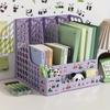 Multifunctional Bookshelf Folder Storage Box With Pen Holder Simple File Racks Book Stand Office Organize Desktop Rack Organizer