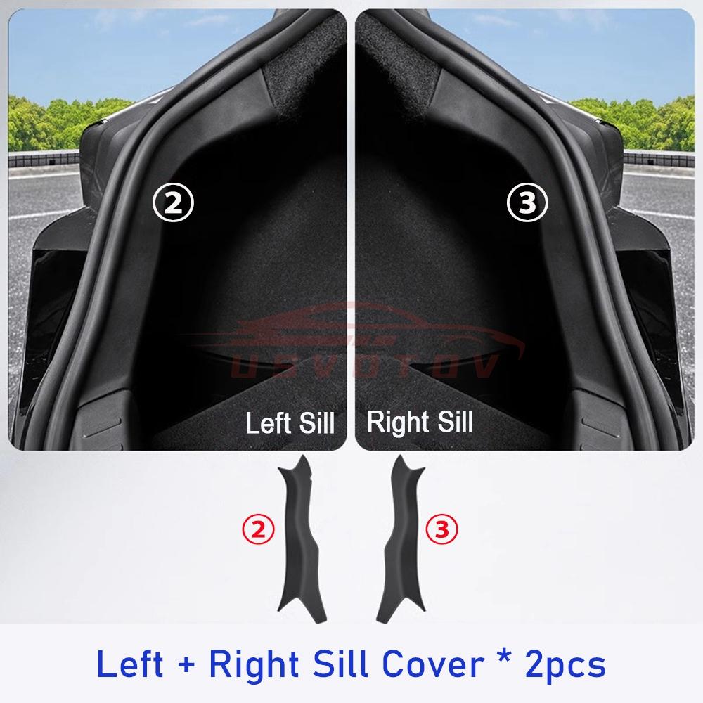 For Tesla Model 3 Highland 2025 2025 Trunk Sill Guard Protector Cargo Threshold Mat Anti-scratch Strip Organizer Car Accessories