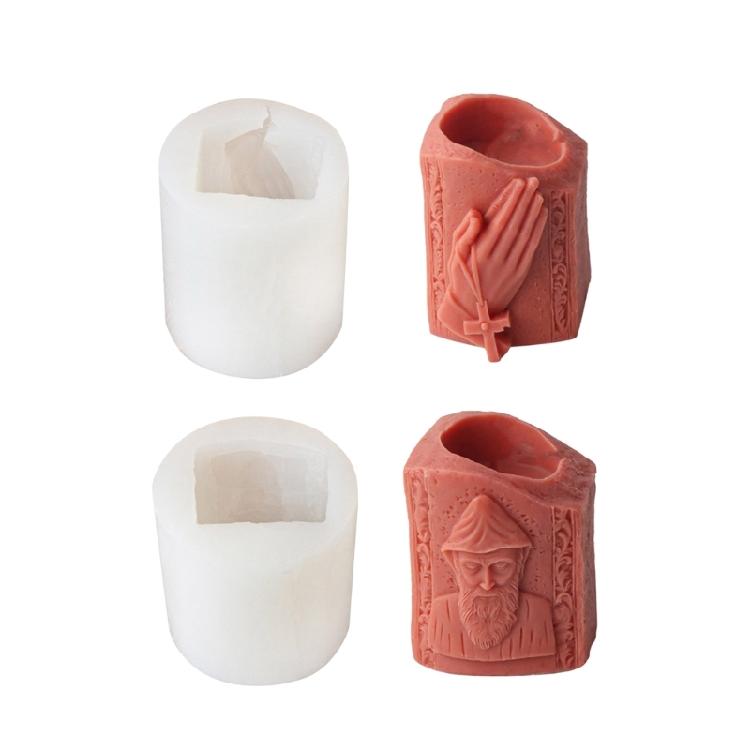 Accessoire Créatif et Robuste en Silicone pour Moules à Main, Croisillons Embossés, Porte-bougie pour Tente de Camping et Figurines en Plâtre