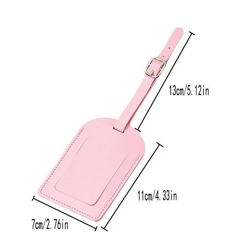 Suitcase Identifier Label Baggage Pu Leather Boarding Bag Tag Name Id Address Holder Accessorie Travel Luggage Tag For Women Men