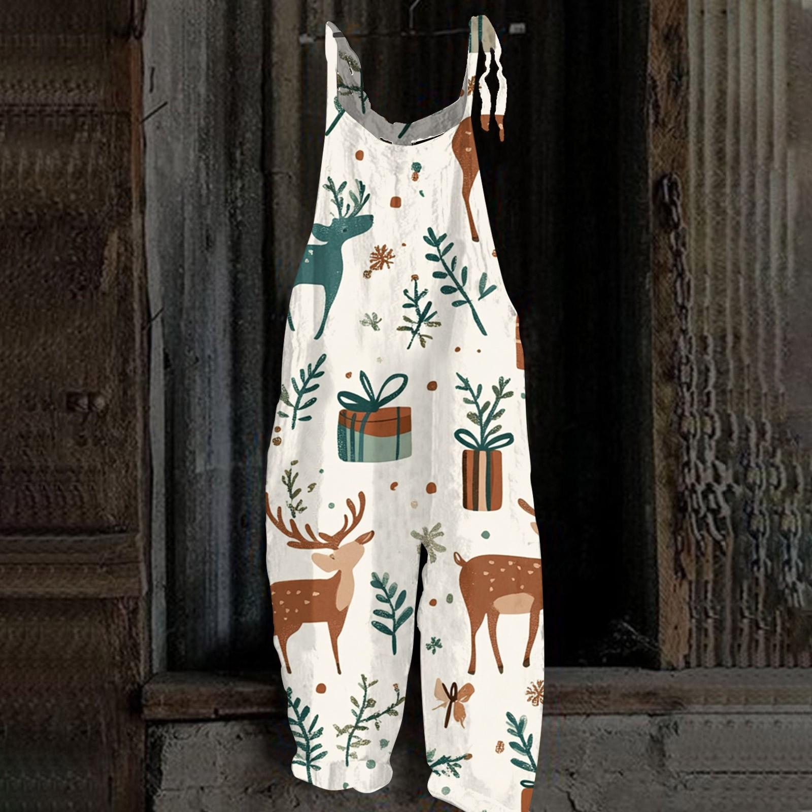 Женский комбинезон с рождественским принтом — фото 5