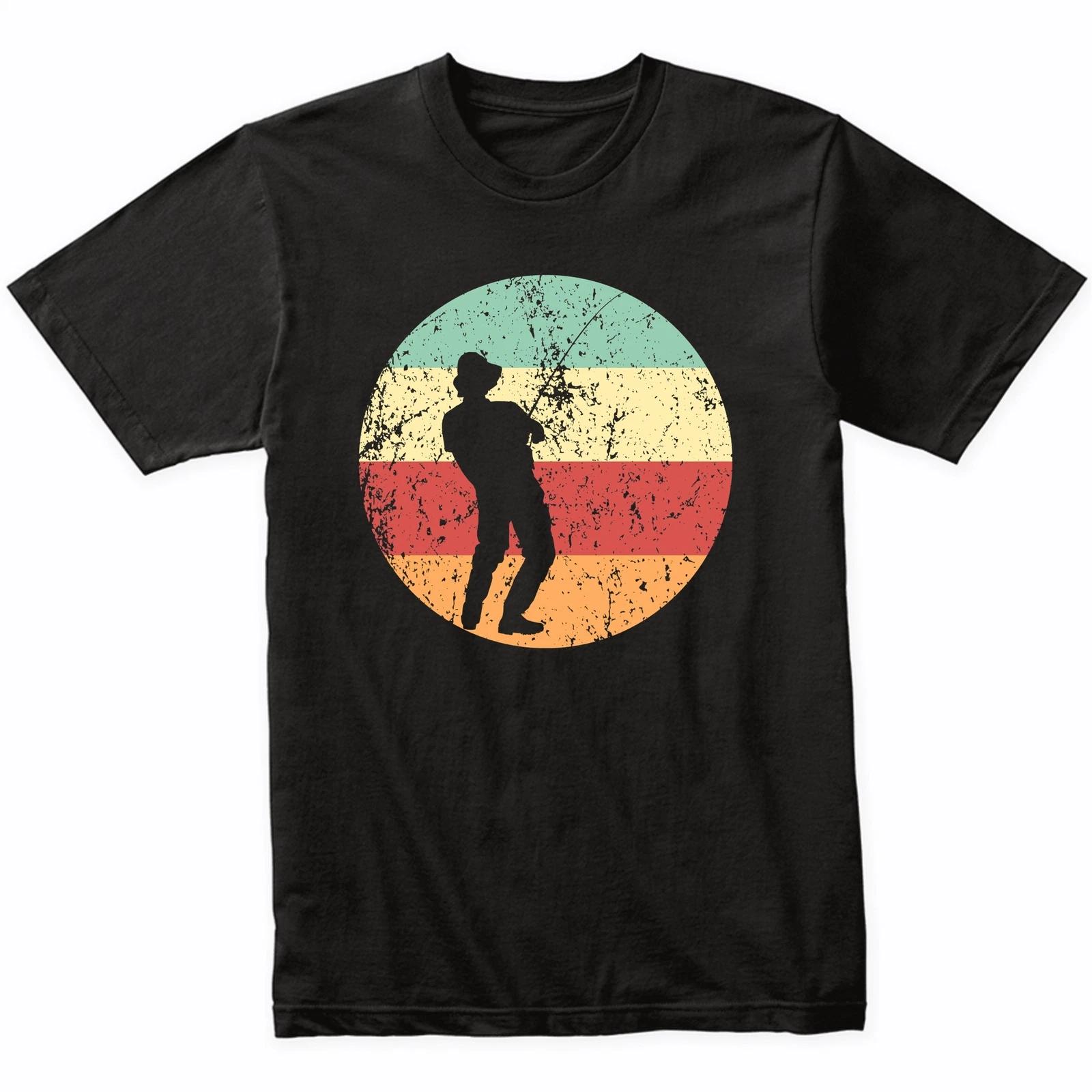 Fishing Retro Fisherman Icon T-Shirt - Retro Colors XL
