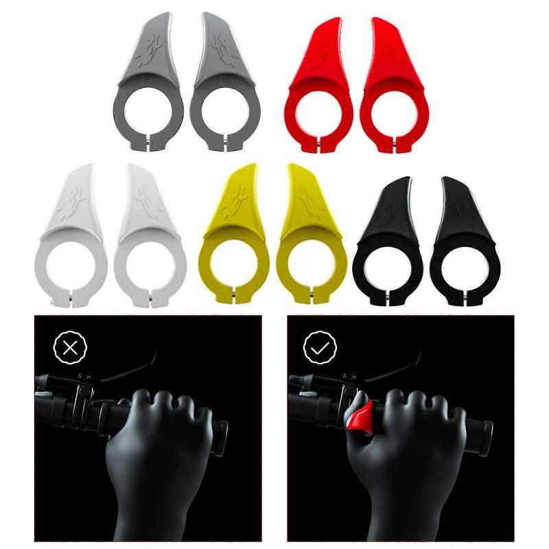 Bike Handlebar Thumb Rest, Anti-Slip Bicycles Handle Rest Handlebar Adjustable Handlebar Thumb Grips Auxiliary Handlebar  White