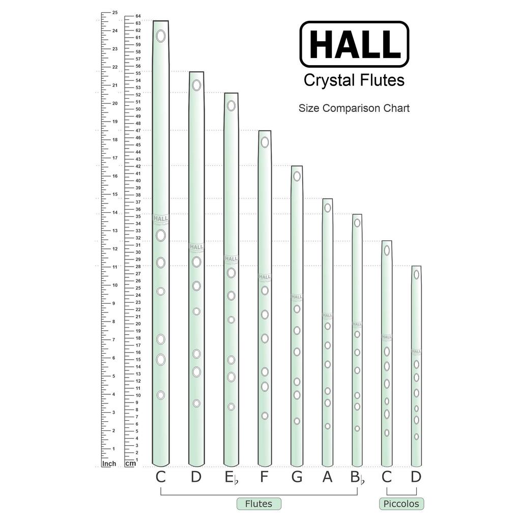 HALL CRYSTAL Flute Piccolo C pipe Total length 317mm PICCOLO C TAJ