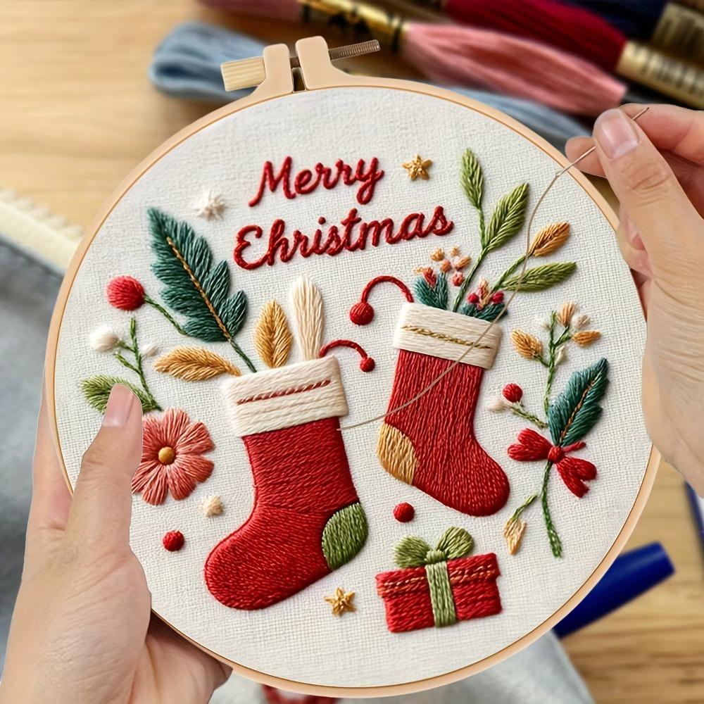 3PCS Beginner-friendly Christmas Series Pattern Embroidery Set  Pass The Time