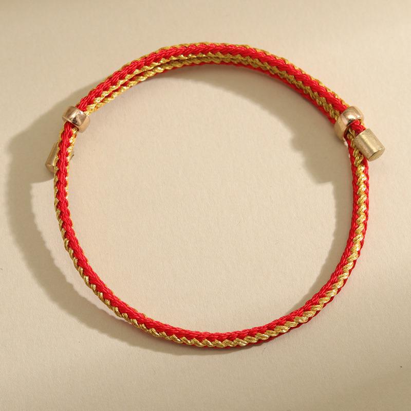 Handmade Zodiac Year of the Horse Red String Bracelet - Ethnic Style Woven Thread for Men & Women