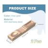 Uxcell Set of 2 Chopstick Rests, 304 Stainless Steel, 10.5cm X 2cm X 1.3cm, Rose Gold, for Home Kitchen Utensils, Spoon Fork Teaspoon Dining Tool