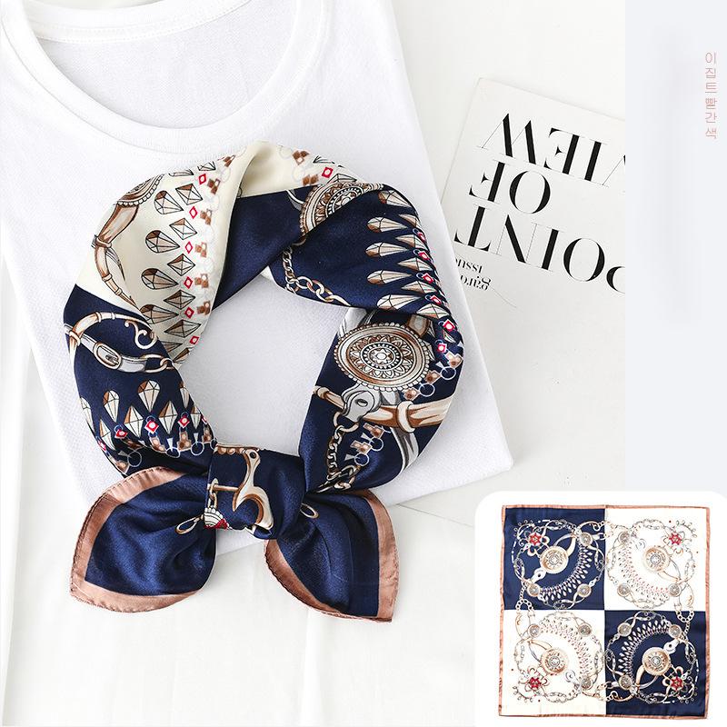 Mularoka Flower Skulls Silk Square Scarf Neckerchief Silk Headscarf Wrap Neck Scarf For Women Girls Daily Life Party Wedding Travel 23.6 * 23.6in At Women's Clothing Store