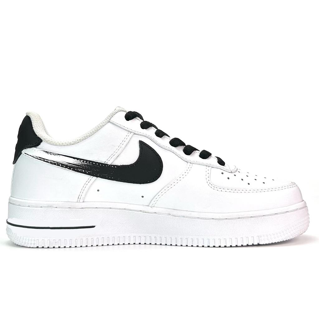 Nike Air Force 1 Air Force 1 Height Increasing Lightweight Breathable Low Top Skateboard Shoes Unisex Black White CW2288-111Team801-)