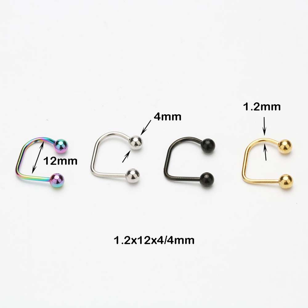 Piercing do bradavek, hypoalergenní, korejský piercing do rtů, šperky pro ženy, nosní kroužek ve tvaru U, piercing do rtů