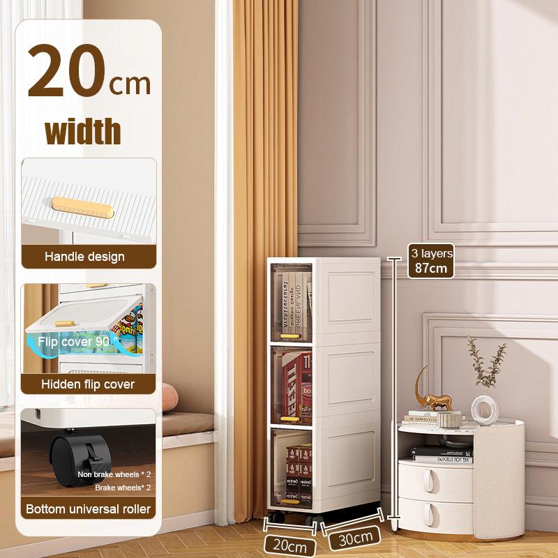 Складной шкаф для хранения Органайзер для ванной комнаты Узкий шкаф-органайзер Стеллаж Шкаф для кладовой Хранение 3 layers