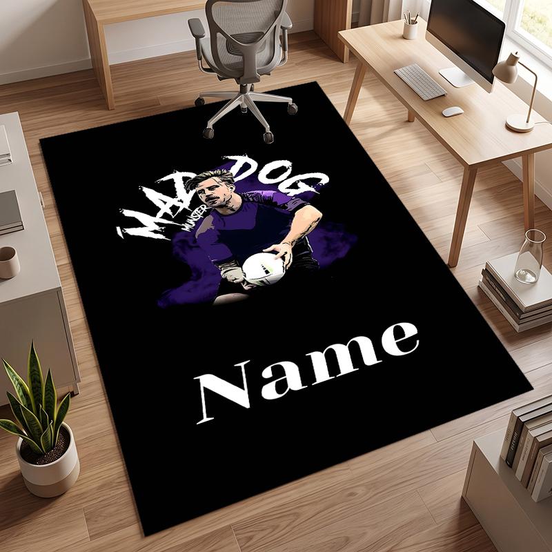 Melbourne Storm (14) Personalizowany dywanik biurowy z imieniem Stylowa dekoracja do salonu, sypialni, kuchni