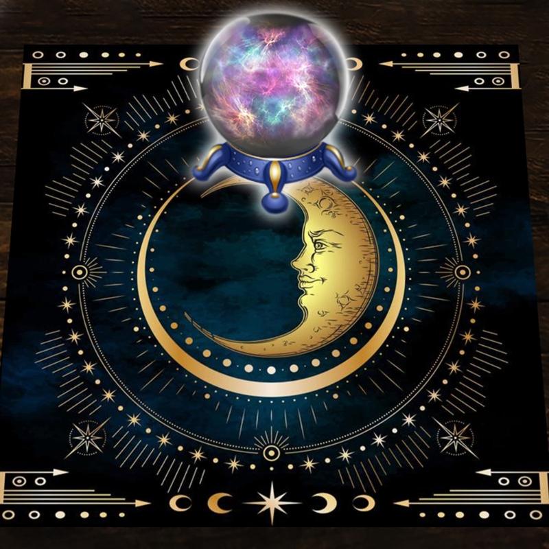 Square Flannelette Tarot Altar Cloth Board Game Pad Astrological Oracles Pad Table Cover Card Mat Divinations Tablecloth