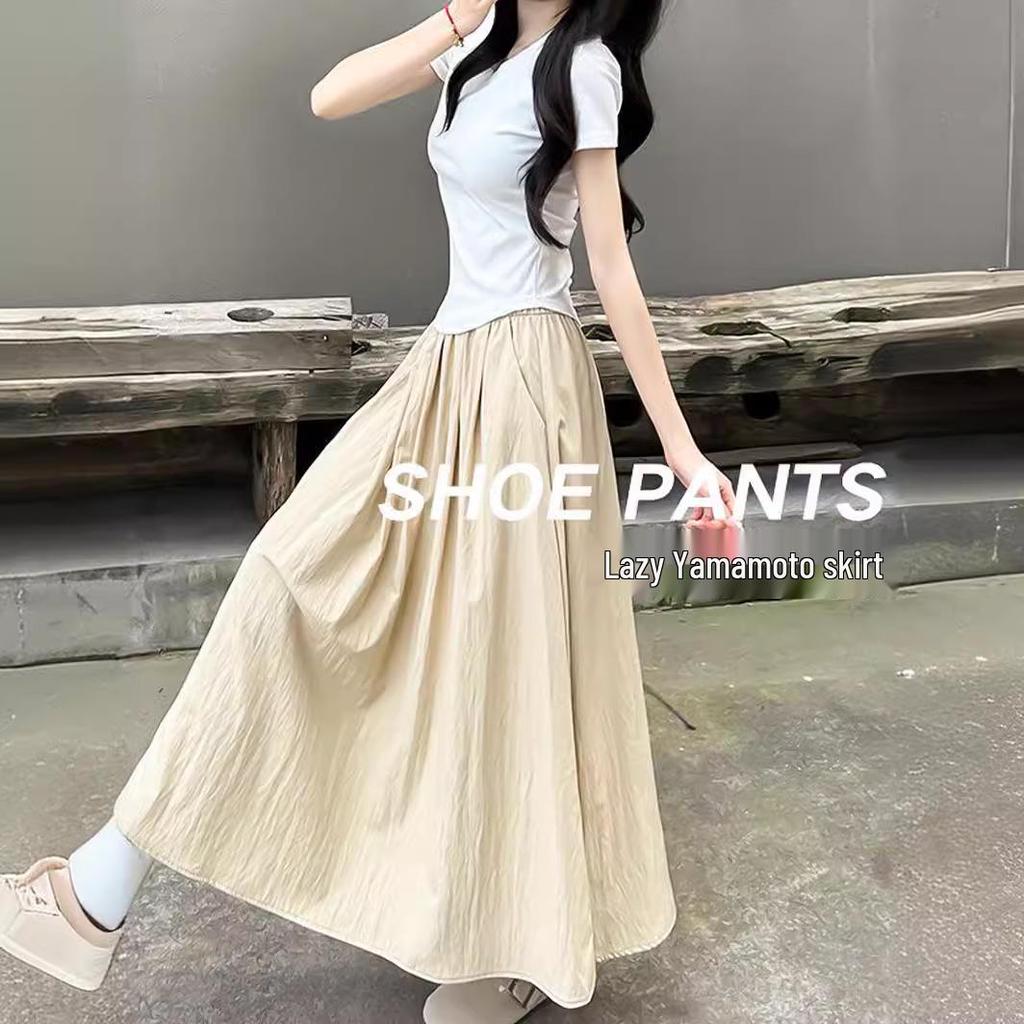 End-of-Season Clearance: 90% Off - Women's Pink Yamamoto High-Waisted A-Line Summer Skirt, Petite Fit (2025 Collection)